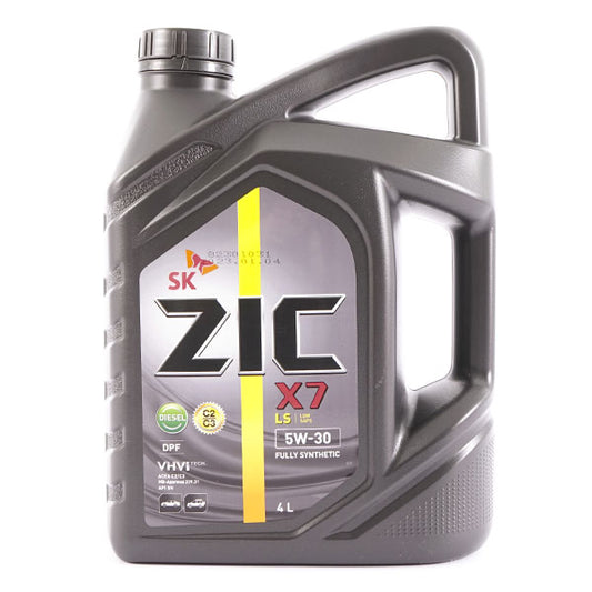 ACEITE ZIC 5W/30 4L X7 FULLY SYNTHETIC SN ACEA C3 (DPF)