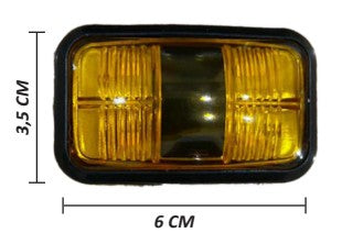 FOCO 6 LED BIVOLTAJE 12/24 AMARILLO 6X3.5CM