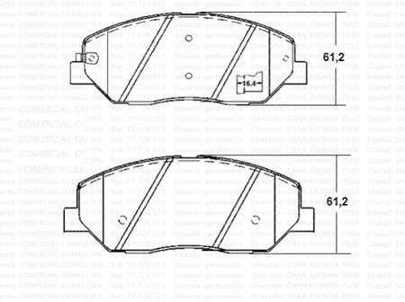 1030 Juego Pastillas De Freno Delanteras Hyunda Kia Maxus Ssangyong