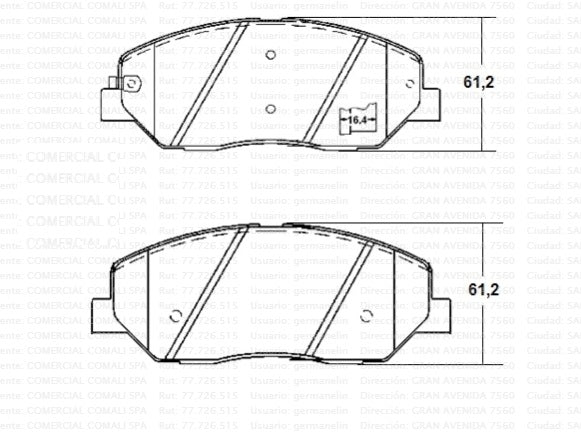 1030 Juego Pastillas De Freno Delanteras Hyunda Kia Maxus Ssangyong