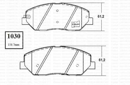 1030 Juego Pastillas De Freno Delanteras Hyundai Kia Maxus Ssangyong