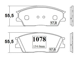 1078 JGO.PASTILLAS DE FRENO DELANTERAS KIA SONET 20/ 1.5 GTX GOLD CERAMICA (1568)  PF-C-29650-GTX