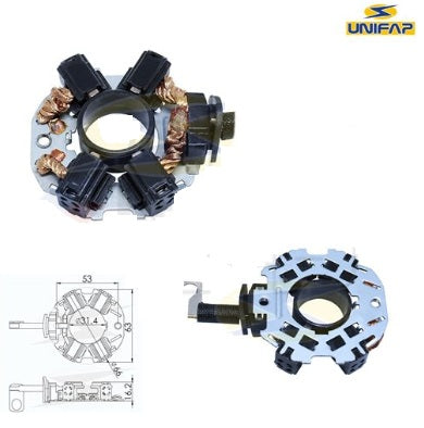 1.234/4 PORTACARBON UNIFAP 12 VOLTS - CARBON 4,5 x 12 x 12 - ANCLAJE 53 - MAZDA, FORD, MITSUBISHI L300, JEEP, DODGE, FIAT, CHRYSLER, NISSAN QASHQAI - M0T87681, M00T30771, M000T32071ZC