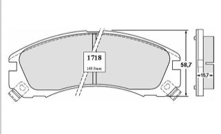 1718 Juego Pastillas De Freno Delanteras Mitsubishi