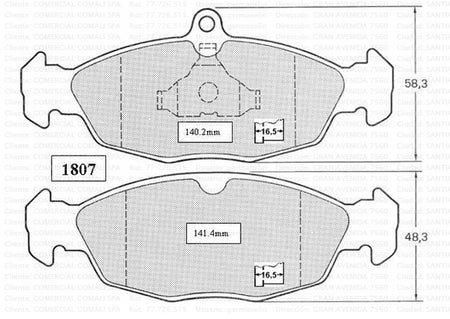 1807 Juego Pastillas De Freno Del/Tras Corsa