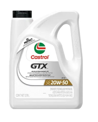ACEITE CASTROL 20W/50 GTX HELPS SINTETICO BENCINA  4L