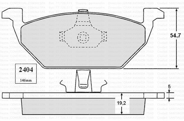 2404 Juego Pastillas De Freno Delanteras Audi Skoda Volkswagen