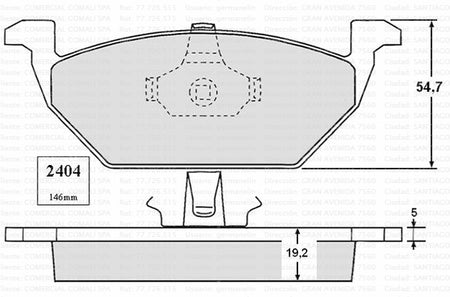 2404 Juego Pastillas De Freno Delanteras Audi Skoda Volkswagen