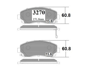 3270 Juego Pastillas De Freno Delanteras Jmc Vigus 20/
