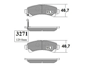 3271 Juego Pastillas De Freno Traseras Jmc Vigus 20/