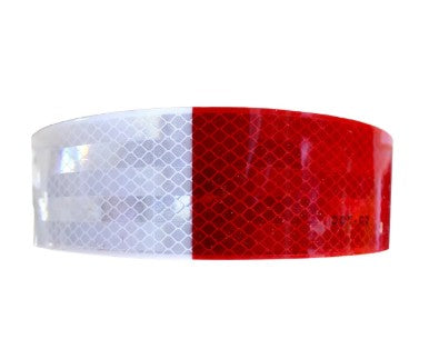 CINTA REFLECTANCTE BICOLOR (BLANCO/ROJO) 3M 2PULG VALOR POR METRO