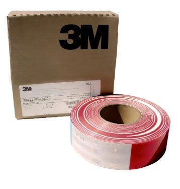 CINTA REFLECTANCTE BICOLOR (BLANCO/ROJO) 3M 2PULG VALOR POR METRO