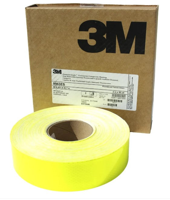 CINTA REFLECTANTE VERDE LIMON 3M 2PULG VALOR POR METRO