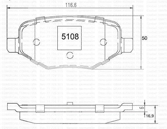 5108 JGO. PASTILLAS DE FRENO TRASERAS FORD EDGE 11/15 EXPLORER 11/19 BREMBO (P1213)