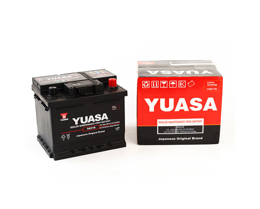 BATERIA YUASA 43AMP. 54316 (CCA482) - +