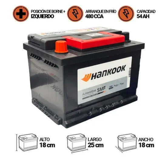 Bateria Hankook 55Amp.Mf55459 (Cca480)