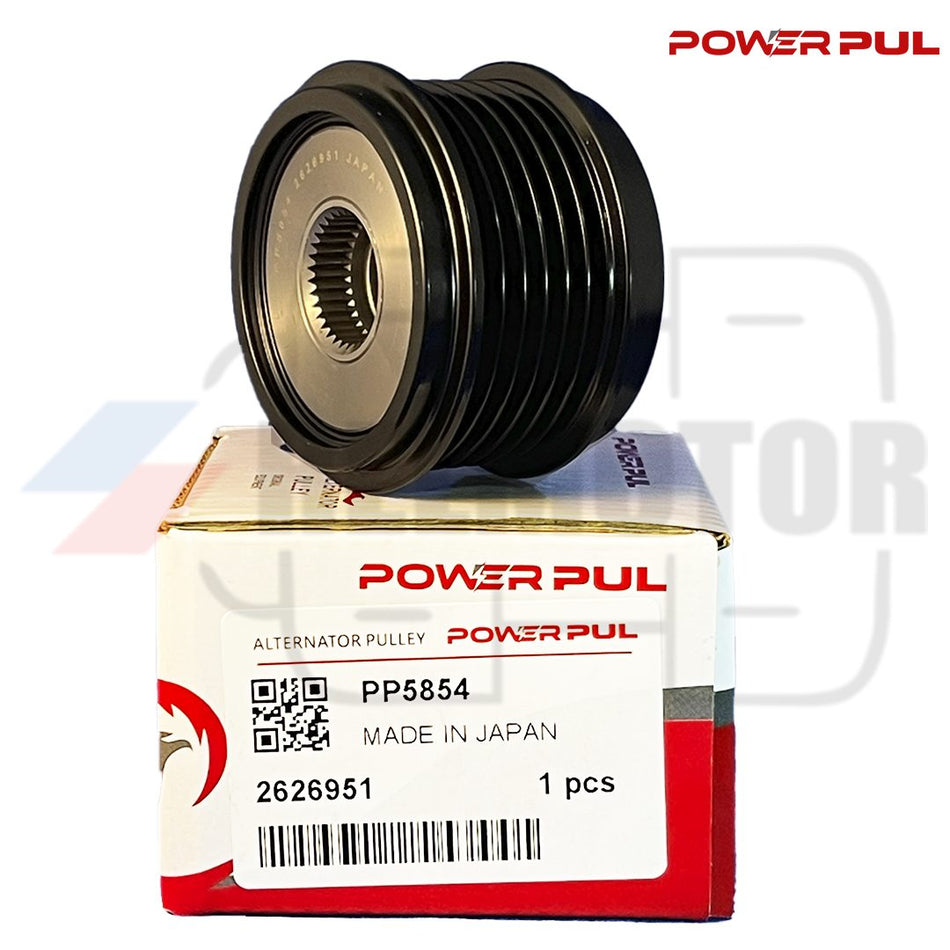 5854 POLEA RUEDA LIBRE POWER PUL, 6PK DIAMETROS 55.9 60.9MM, 17MM EJE, M16, REBAJE 11MM, 40.7MM ALTO, CW, SAIC MAXUS T60, MAXUS T70, MAXUS V80 2626951, 371C31167