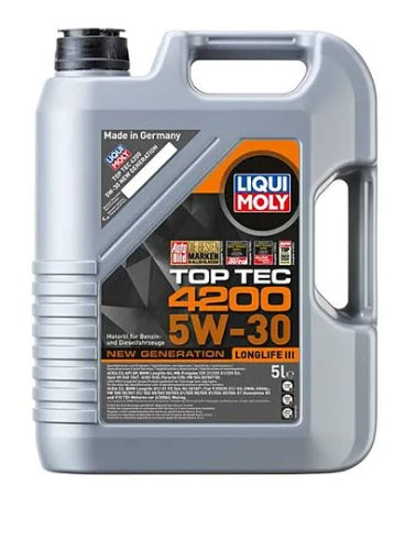 ACEITE LIQUI MOLY 5W/30 5L TOP TEC 4200 SINTETICO