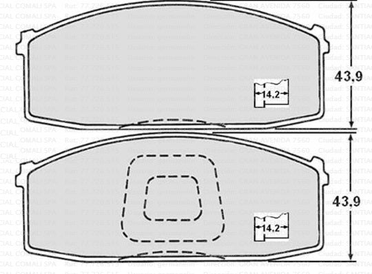 709 JGO. PASTILLA DE FRENO DELANTERA NISSAN BLUEBIRD 80/87 LAUREL 80/84 1.8 SAFETY