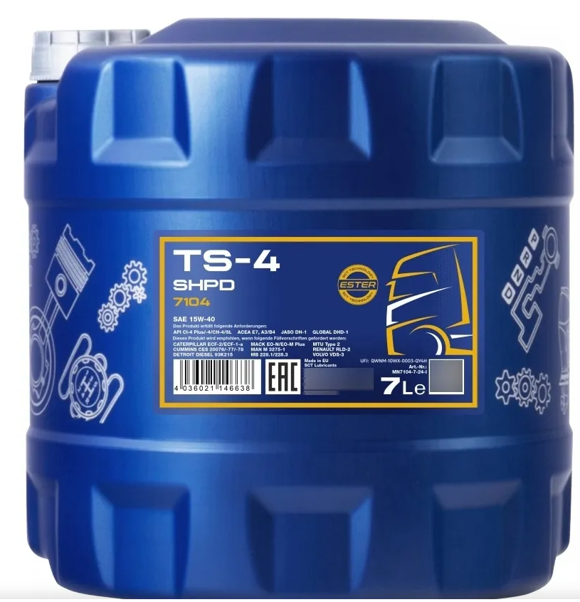 ACEITE MANNOL 15W/40 7L TS-4 (7104)