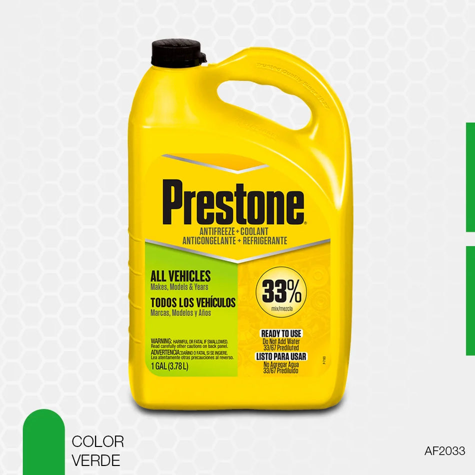 Coolant Prestone 33% 4L Verde
