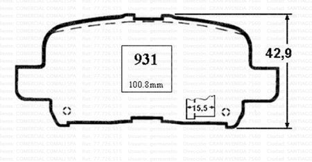 931 Juego Pastillas De Frenos Traseras Gtx Platinum (0632) Honda Acura