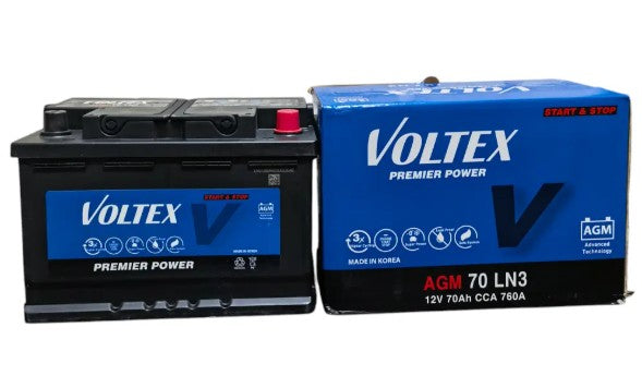 BATERIA VOLTEX 70AMP. 70 AGM LN3 (CCA760) - + KOREA