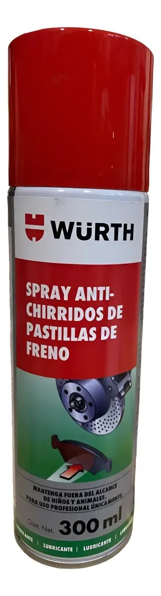 ANTI-CHIRRIDO PASTILLA DE FRENO WURTH 300ML