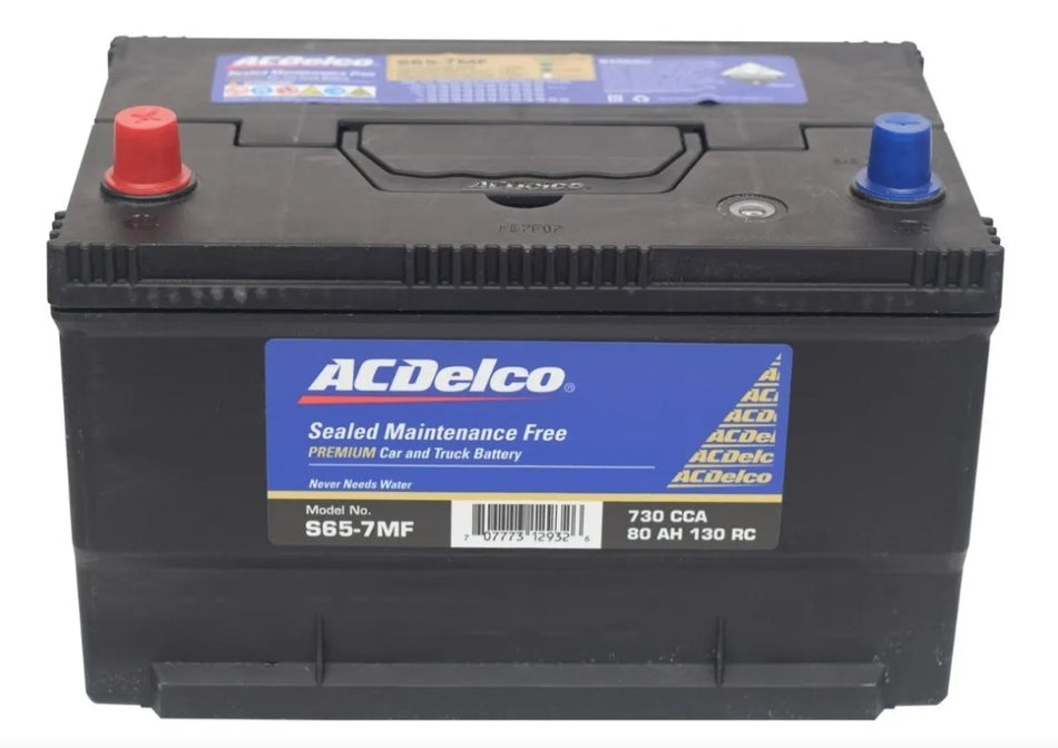 Bateria Ac Delco 80Amp. S65-7 (Cca730) T/Amer + -