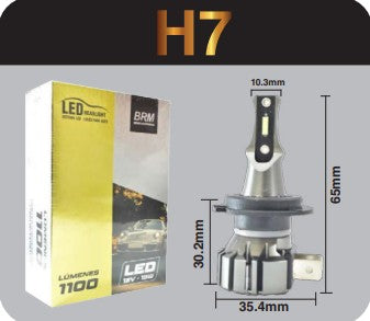 H-7 SET AMPOLLETA LED BRM 12V 11000 LUM ANTI ERROR C/CAMBUS