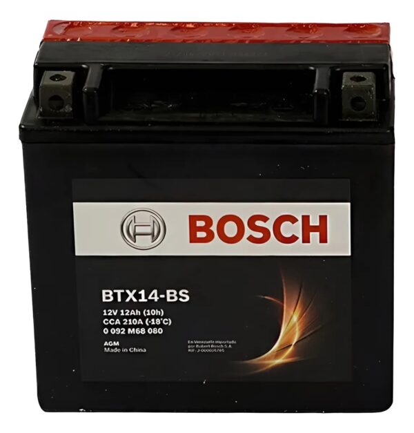 Bateria Bosch 12Amp. Btx14-Bs (Cca210) + - Agm