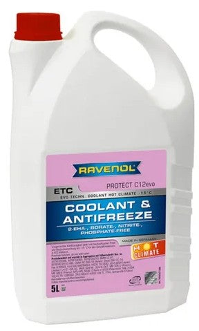 Coolant Ravenol Protect C12 Evo Rojo -15º (Vw G12) Tipo G12