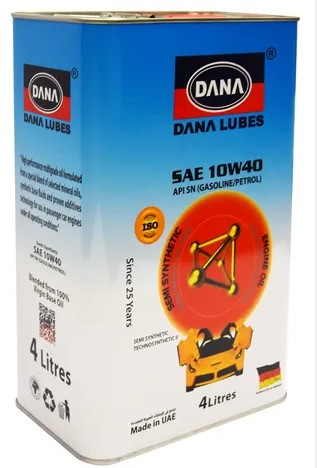 ACEITE DANA 10W/40 4L SEMI-SINTETICO TARRO METALICO GAS/PETROL
