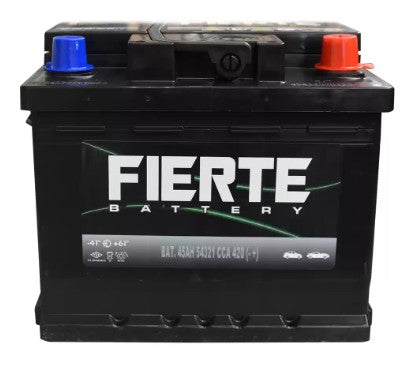 BATERIA FIERTE 45AMP. 54321 (CCA350) - + ALTURA 17.5 POSITIVO A LA DERECHA
