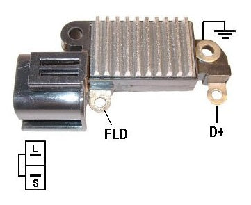GA-253 REGULADOR GAUSS NISSAN 100NX 1.6, PRIMERA 1.6, NISSAN SUNNY 1.4I, 1.6I, PULSAR, SENTRA, CON ALTERNADOR HITACHI 12V., (2 PINES, L - S) IH760, GA253, L170-331