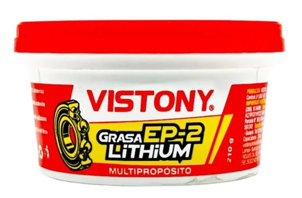 GRASA RODAMIENTO MULTIPROPOSITO EP-2 LITHIUM ROJA 210GR VISTONY