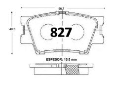 2766 JGO. PASTILLAS DE FRENO TRASERAS GTX GOLD CERAMICA TOYOTA RAV 4 06/ TOYOTA COROLLA CROSS 2021/ (0827)