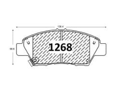 954 JGO. PASTILLAS DE FRENO DELANTERAS GTX GOLD CERAMICA HONDA CR-Z 2014/ (1268)