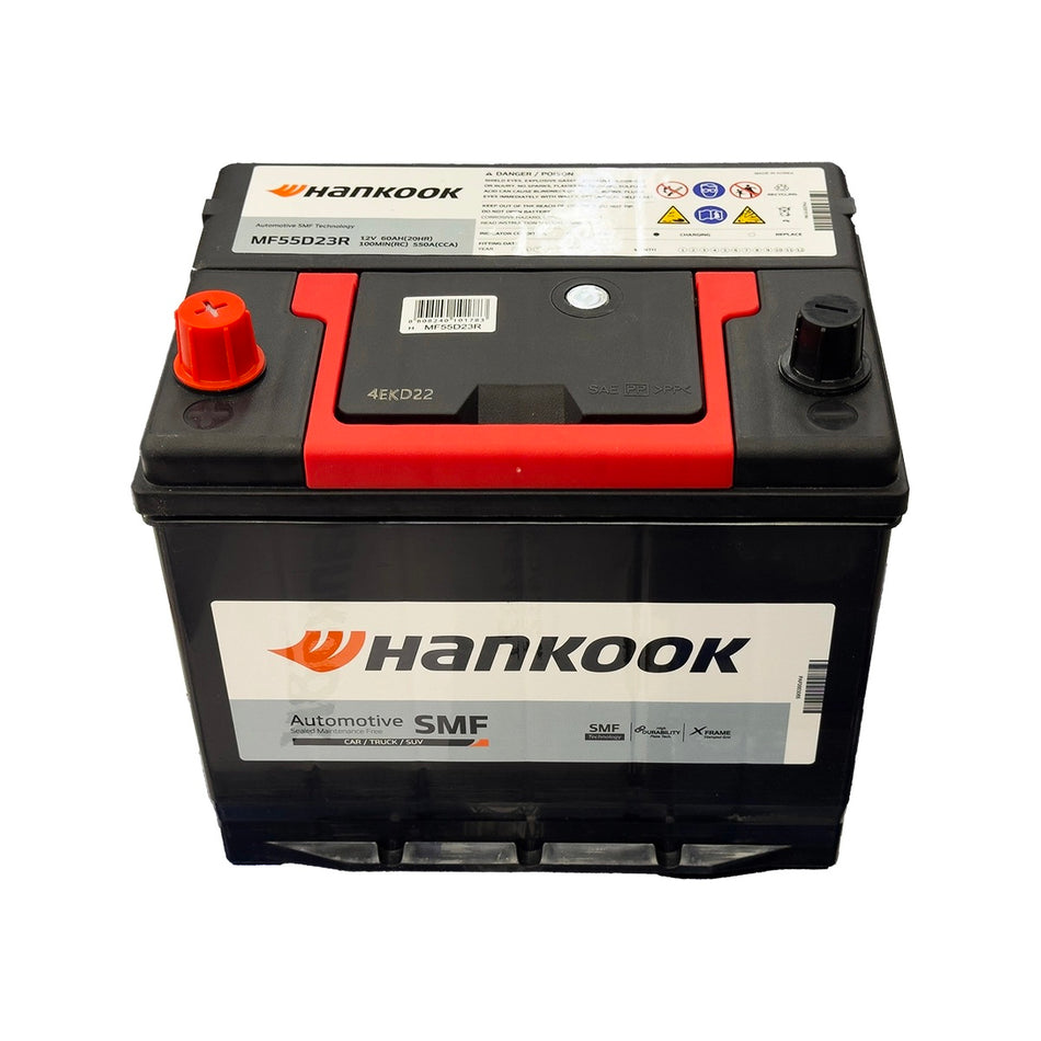 Bateria Hankook 60Amp.Mf55D23R (Cca550) + -
