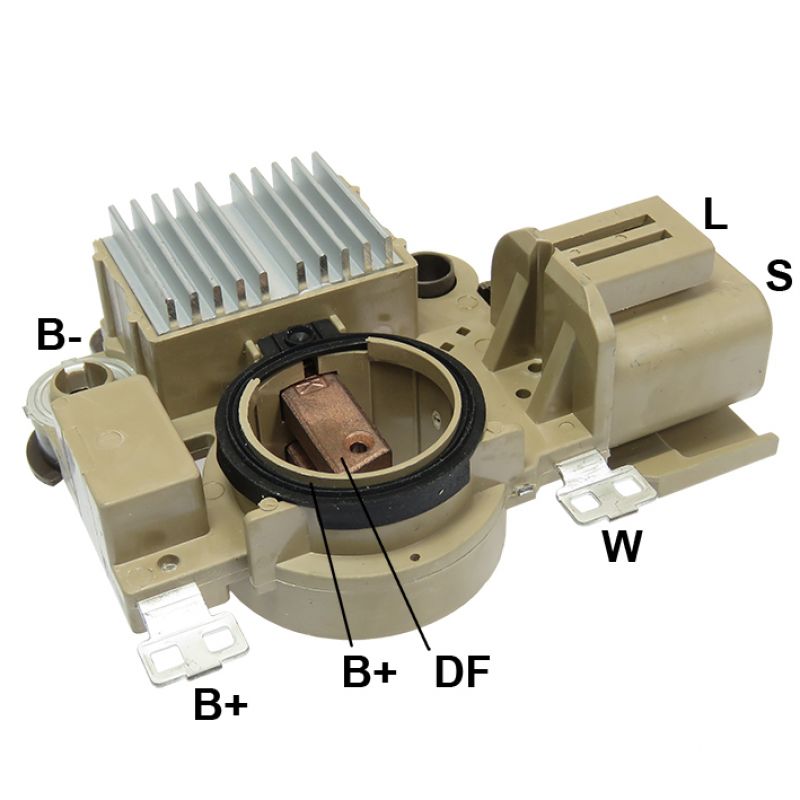 IM-362 REGULADOR TRANSPO NISSAN SENTRA TERRANO 2.5 DIESEL C/ ALTERNADOR MITSUBISHI 12V. ( 2 TERMINALES, SEÑALES S - L ) . IM362, A866X36272, 230043 REGULADOR, CON SALIDA ESTATOR