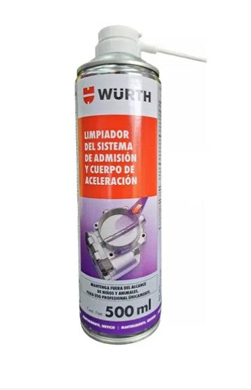 LIMPIADOR SISTEMA DE ADMISION Y CUERPO ACELERACION WURTH 500ML