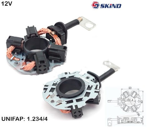 PORTA CARBON SKIND ENC.MITSUBISHI (1.234/4) 12 VOLTS - CARBON 4,5 x 12 x 12 - ANCLAJE 53 - MAZDA, FORD, MITSUBISHI L300, JEEP, DODGE, FIAT, CHRYSLER, NISSAN QASHQAI - M0T87681, M00T30771, M000T32071ZC