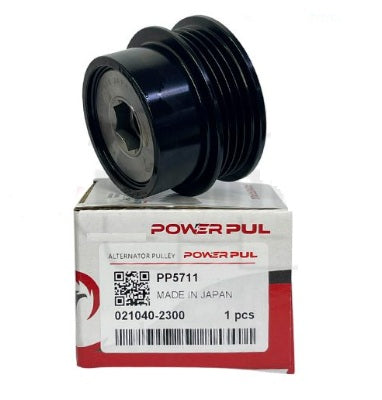 5711 POLEA RUEDA LIBRE POWER PUL 4PK, DIAMETROS 59.3 64MM, 17MM EJE, M14, CW, 12MM REBAJE, 36.5MM ALTO, FORD EXPLORER FUSION TAURUS MUSTANG
