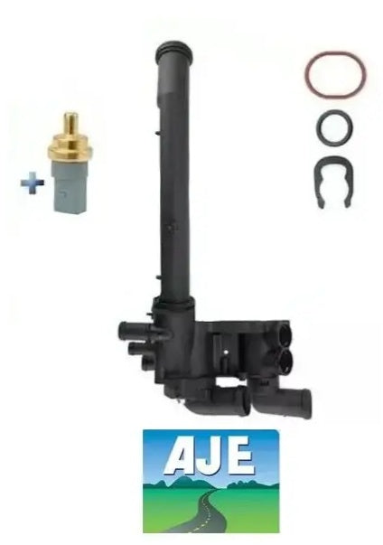 CAJA TERMOSTATO AJE VOLKSWAGEN GOL CROSS FOX POLO SAVEIRO VOYAGE 1.6 INCLUYE  BULBO Y GOMAS