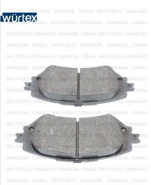 2798 JGO. PASTILLAS DE FRENO DELANTERAS TOYOTA YARIS 14/22 SEMIMETALICAS WURTEX 122X48.5X17.5