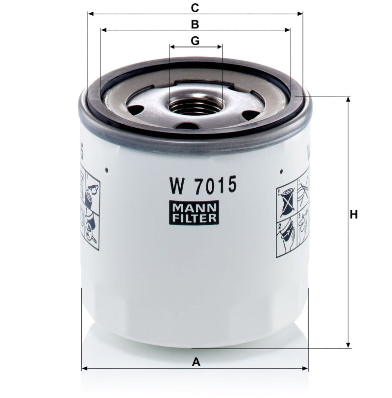 W-7015 FILTRO DE ACEITE MANN