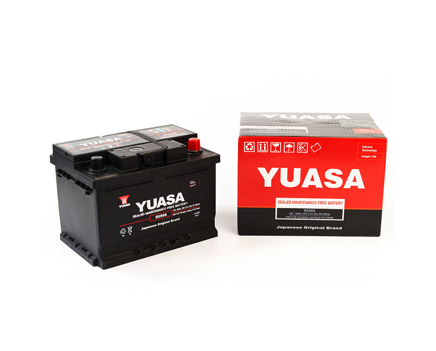 BATERIA YUASA 55AMP. 55566 (CCA518) - +