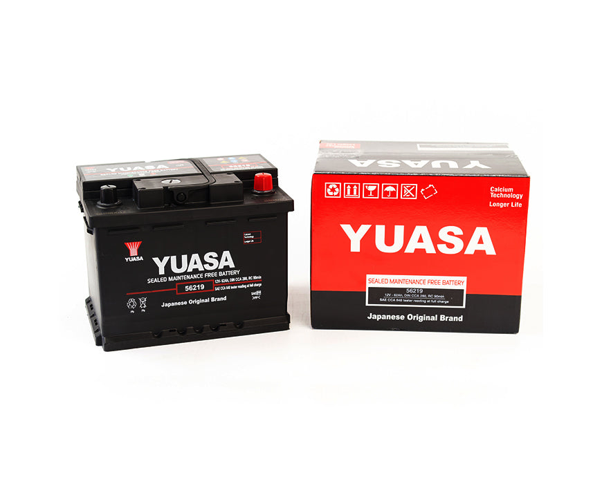 BATERIA YUASA 62AMP. 56219 (CCA648) - +
