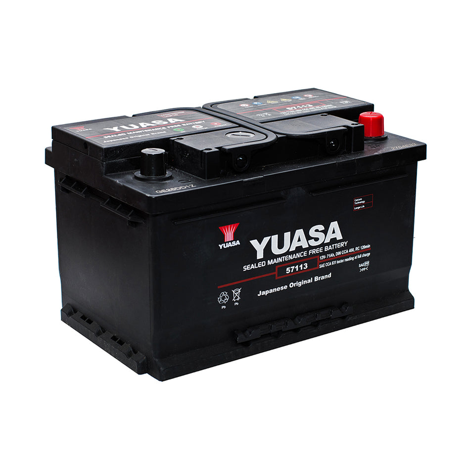 BATERIA YUASA 71AMP. 57113 (CCA831) - +