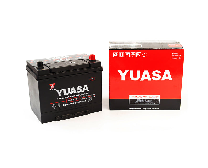 BATERIA YUASA 72 AMP. 95D26L (CCA600) - + C/PEST